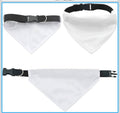  White personalized dog bandana with adjustable collar ready for custom design